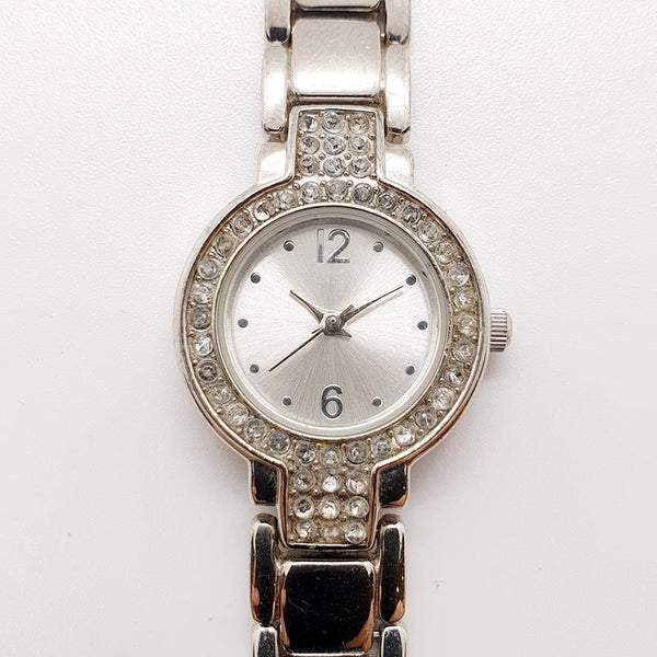 LBVYR Simple Silver-Tone Watch for Women | Bedazzled Jewelry