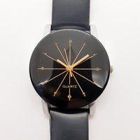 Vintage geometrische schwarze Zifferblattquarz Uhr Für Frauen