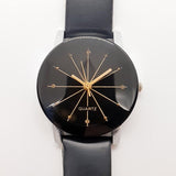 Vintage geometrische schwarze Zifferblattquarz Uhr Für Frauen