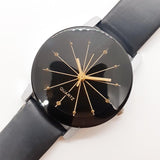Vintage geometrische schwarze Zifferblattquarz Uhr Für Frauen