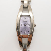 Small lei Rectangular Quartz Watch for Women with Purple Dial