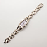 Small lei Rectangular Quartz Watch for Women with Purple Dial