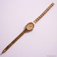 Vintage Dainty Gold-tone Dufonte by Lucian Piccard Watch Oval Case