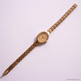 Vintage Dainty Gold-tone Dufonte by Lucian Piccard Watch Oval Case