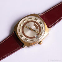 Vintage Mechanical Benrus Mens Watch | Gold-tone Square Benrus Date Watch - Vintage Radar