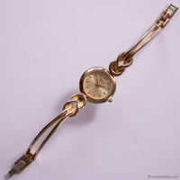 Vintage Caravelle by Bulova Bangle Watch | Dainty Gold-tone Dress Watch