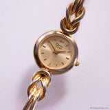 Vintage Caravelle by Bulova Bangle Watch | Dainty Gold-tone Dress Watch