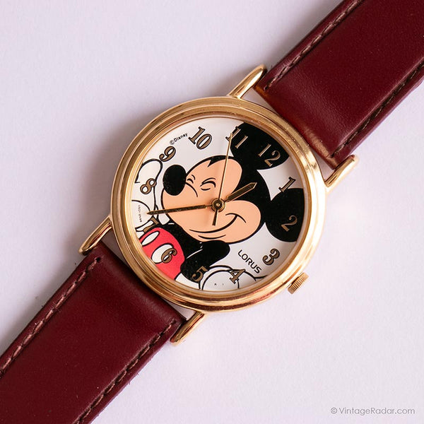 Ancien Lorus Mickey Mouse montre | Lorus V501-6S70 R1 Disney montre