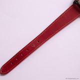 Vintage Acqua by Timex Indiglo Ladies' Quartz Watch Red Leather Strap