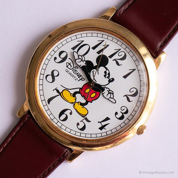 Ancien Disney Pour des hommes Mickey Mouse montre | Grande montre-bracelet pour les hommes