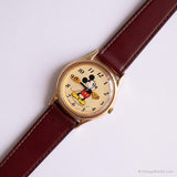 Jahrgang Mickey Mouse Uhr mit goldenem Gesicht | Lorus V515-6000 A1