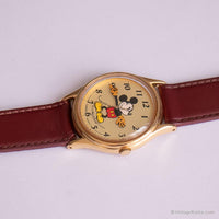 Jahrgang Mickey Mouse Uhr mit goldenem Gesicht | Lorus V515-6000 A1