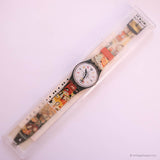 1996 Swatch GM136 Upper East Uhr | 90er Jahre farbenfroh Swatch Mann Uhr