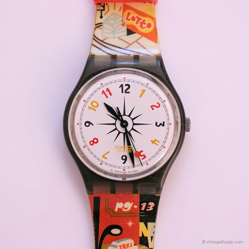 1996 Swatch GM136 UPPER EAST Watch | 90s Colorful Swatch Gent