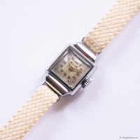 Tiny Vintage Rectangular Elix Watch for Women with Mechanical Movement