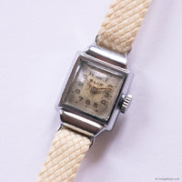 Tiny Vintage Rectangular Elix Watch for Women with Mechanical Movement