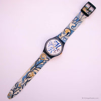 1993 Swatch Gn128 Algarve Watch | Gentile blu degli anni '90 Swatch Orologio