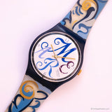 1993 Swatch GN128 ALGARVE Watch | 90s Blue Gent Swatch Watch