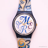 1993 Swatch GN128 ALGARVE Watch | 90s Blue Gent Swatch Watch
