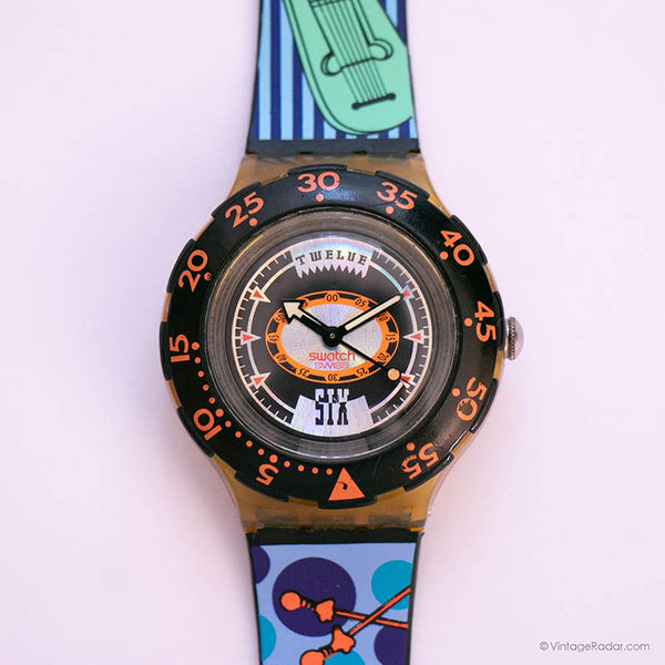 Tech Diving SDK110 Swatch Scuba Uhr | 1990er Jahre Vintage Swatch Uhr