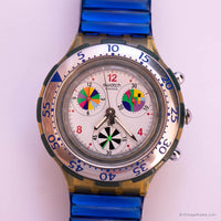 Antiguo Swatch Aqua Chrono SBK103 Bagnino S reloj