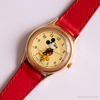 Antiguo Mickey Mouse Lorus reloj para damas | Pequeño reloj de pulsera de oro