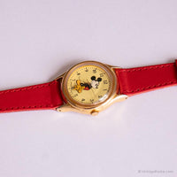 كلاسيكي Mickey Mouse Lorus ساعة للسيدات | ساعة يد صغيرة باللون الذهبي