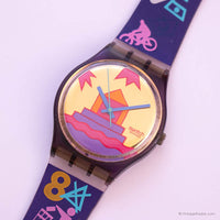 Antiguo Swatch Rara Avis GV105 reloj | Púrpura Swatch Caballero reloj