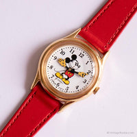Klassiker Vintage Mickey Mouse Lorus Uhr für Frauen | Winzige Armbanduhr