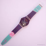 Ancien Swatch Rara avis gv105 montre | Violet Swatch Gant montre
