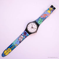 1986 Swatch GB709 CLASSIC TWO Watch | 80s RARE Vintage Swatch Watch