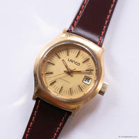 Vintage Lanco Automatic Date Watch for Women with Champagne Dial