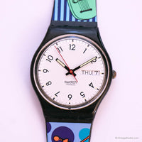 1986 Swatch GB709 Classic Two Uhr | 80er Jahre seltener Jahrgang Swatch Uhr