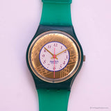 Jahrgang Swatch Palco GG119 Uhr | Grün und goldfarben Swatch Uhr
