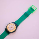 كلاسيكي Swatch ساعة بالكو GG119 | اللون الأخضر والذهبي Swatch يشاهد