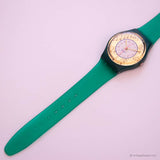 Vintage Swatch PALCO GG119 Watch | Green and Gold-tone Swatch Watch