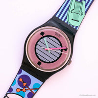 1988 Swatch GB120 Coconut Grove montre | Rétro rare Swatch Gant montre