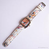 Retro Mickey Mouse & Amigos reloj | Cuadrado vintage Disney reloj