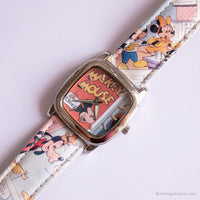 Retro Mickey Mouse & Amigos reloj | Cuadrado vintage Disney reloj