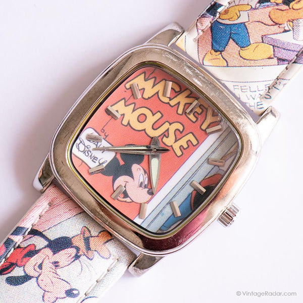 Retro Mickey Mouse & Friends Watch | Vintage Square Disney Watch