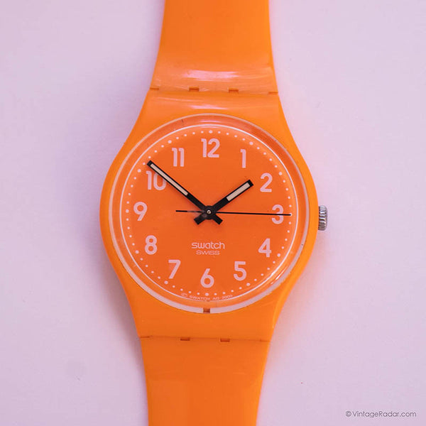 2009 Swatch FRESH PAPAYA GO105 Watch | RARE Orange Swatch Watch