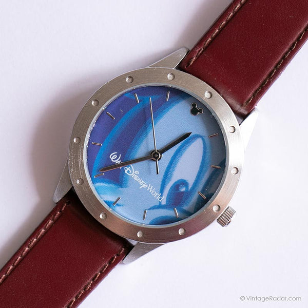 Walt vintage Disney Mundo reloj con dial azul | Mickey Mouse reloj