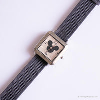 Vintage Square Mickey Mouse Uhr Für Frauen mit grauem Nato -Riemen
