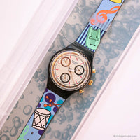 1992 Swatch Premio SCB108 reloj Vintage | Década de 1990 Swatch Chrono