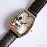 Vintage Rechteck Mickey Mouse Uhr von MZB | Disney Sonderausgabe