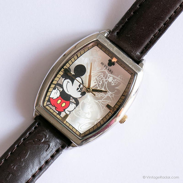Vintage Rechteck Mickey Mouse Uhr von MZB | Disney Sonderausgabe