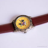 Jahrgang Mickey Mouse Uhr mit gelbem Zifferblatt | Seltener Jaz Disney Uhr