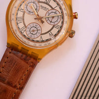 1995 Swatch SCJ400 CLOCHER Watch | Vintage 90s Swatch Chrono Watch