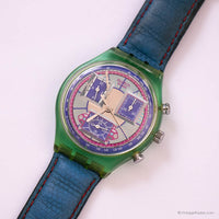 Ancien Swatch SCN112 Echodeco montre | Rare des années 90 Swatch Chrono montre