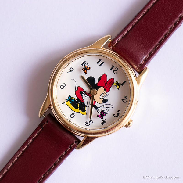 Rare Minnie Mouse avec des papillons montre | Marketing SII vintage montre